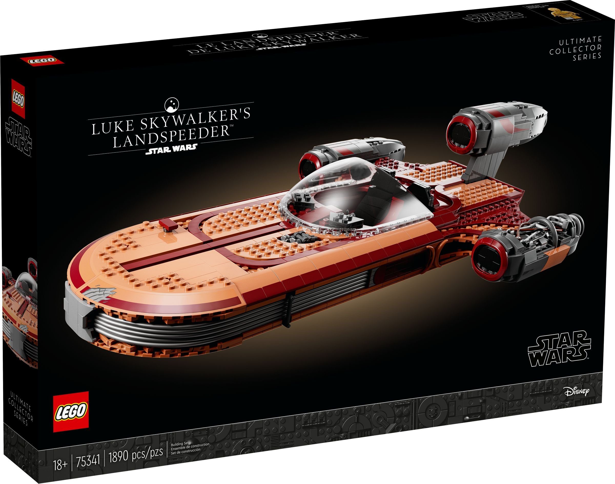 LEGO® LEGO 75341 Star Wars Luke Skywalker’s Landspeeder Konstruktionsspielsteine, (Set, 537 Teile)