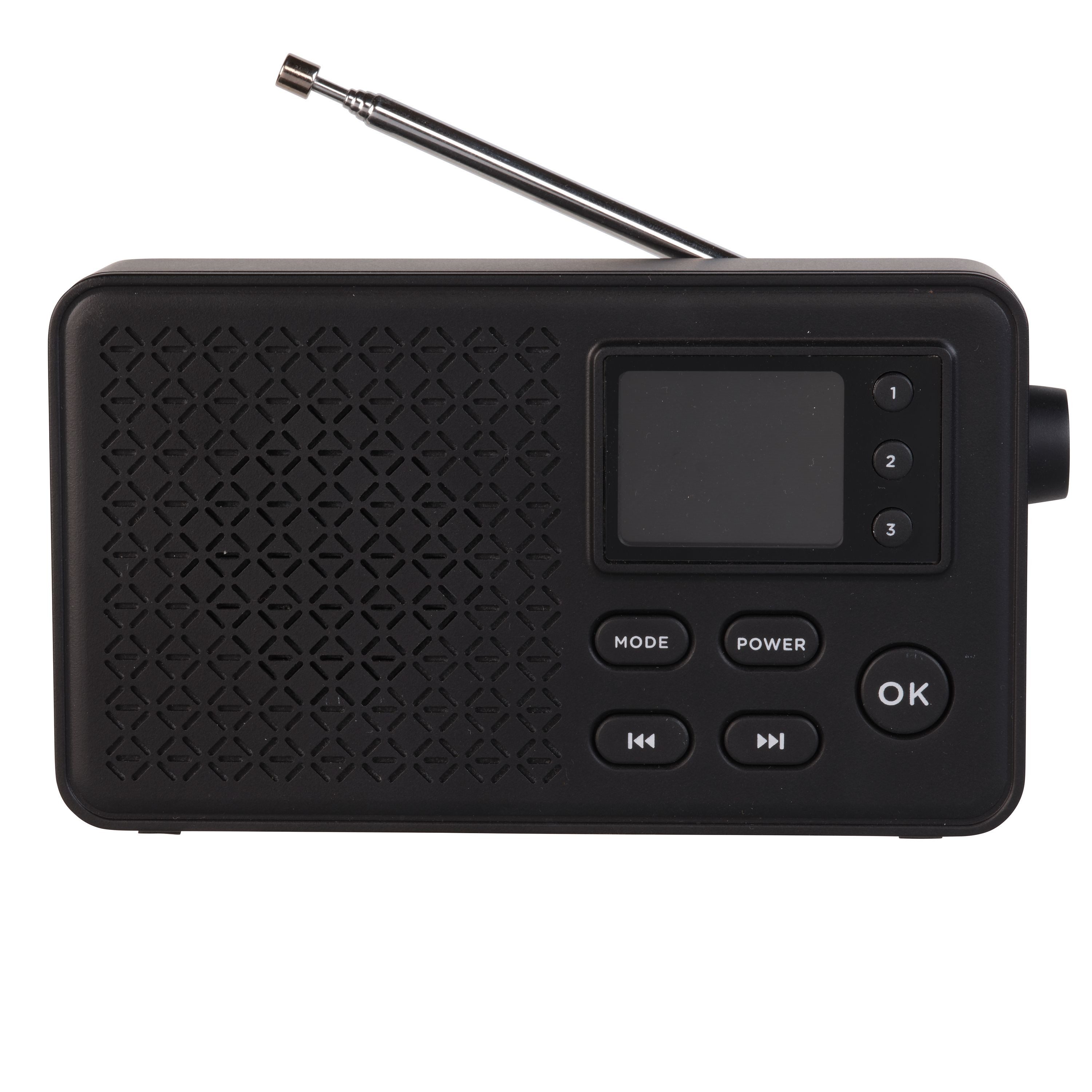 Denver DAB-57 Digitalradio (DAB) (DAB+, FM, Dual-Wecker, Schlummerfunktion, Sleep-Timer, Senderspeicher (20 DAB/20 FM + 3 Favoriten), Bluetooth, Teleskopantenne, 1 W, DAB+/FM, 40 Senderspeicher (20 DAB/20 FM), 1,77" Display, Dual-Wecker)