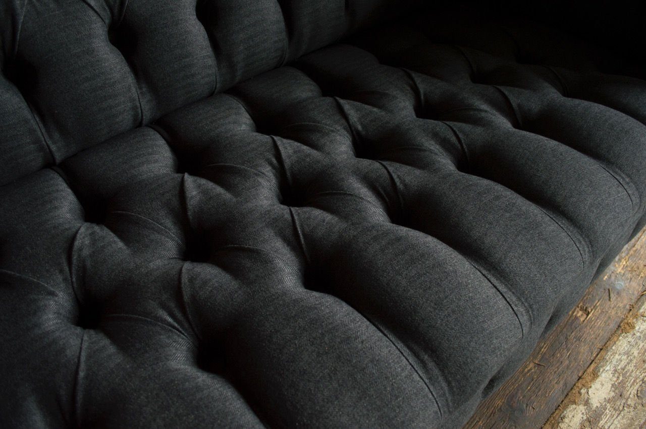 JVmoebel 2-Sitzer Chesterfield Sofa 2 Klassischer Sofas Couch Sitzer Textil Polster 1074