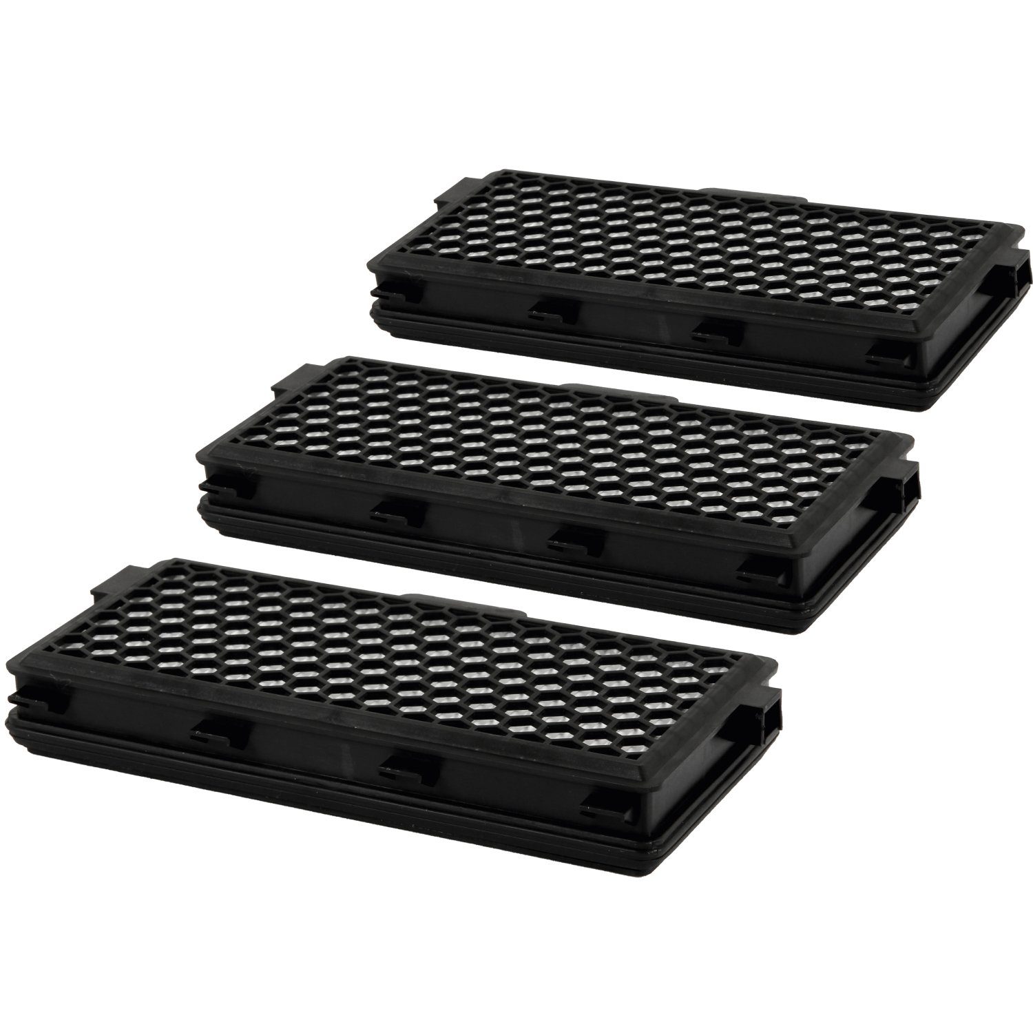 McFilter HEPA-Filter 3 Stück, Zubehör für Miele S8340 EcoLine PowerLine S8, S8360, 3 Stück, passgenau, schwarz, Alternative zu SF-AH 50