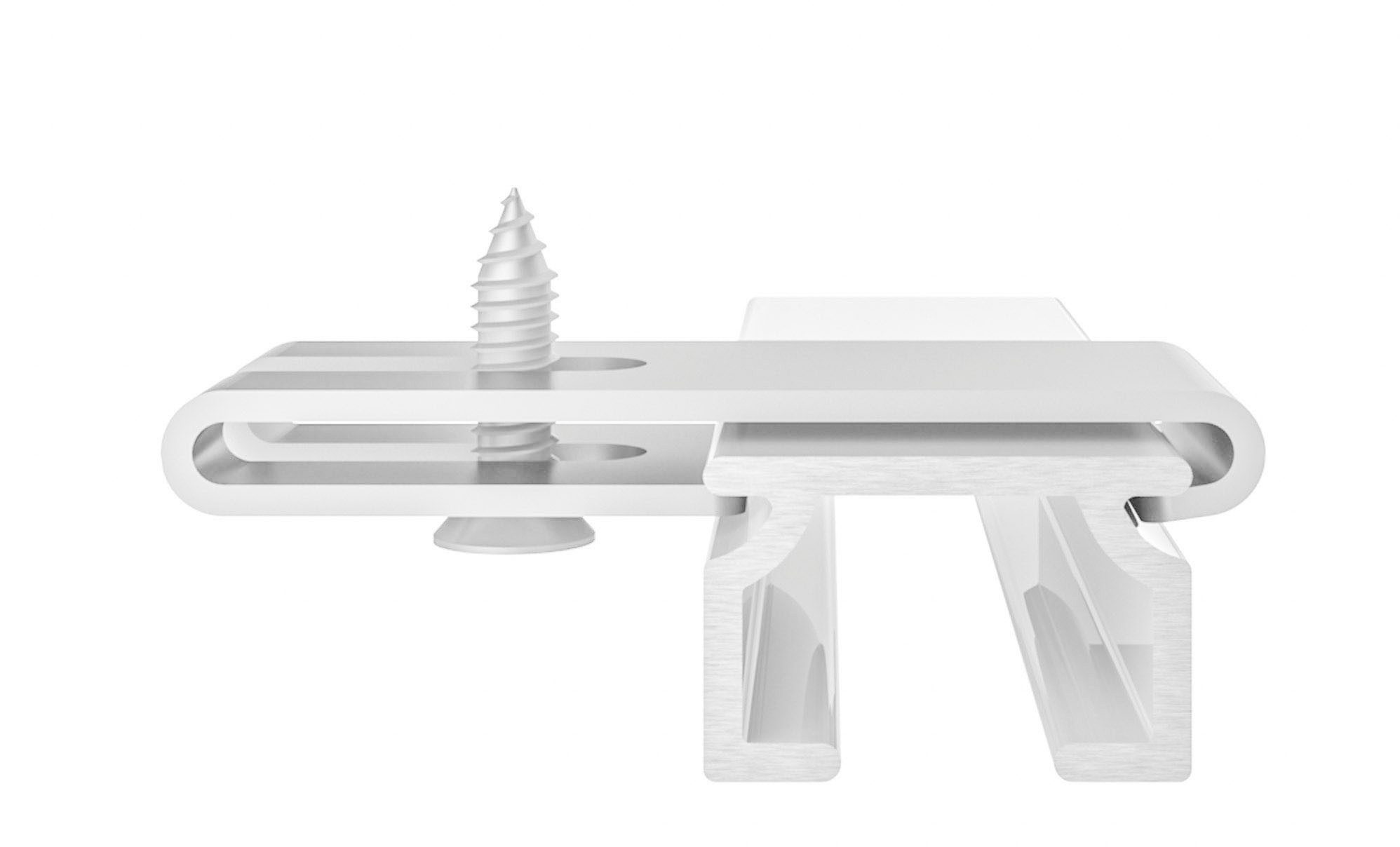 SN DECO GROUP Gardinenschiene Objektschiene SL, 1-läufig, Fixmaß, mit Bohren, verschraubt, Aluminium, in versch. Längen und Farben, Aluminium, Innenlauf, Vorhangschiene