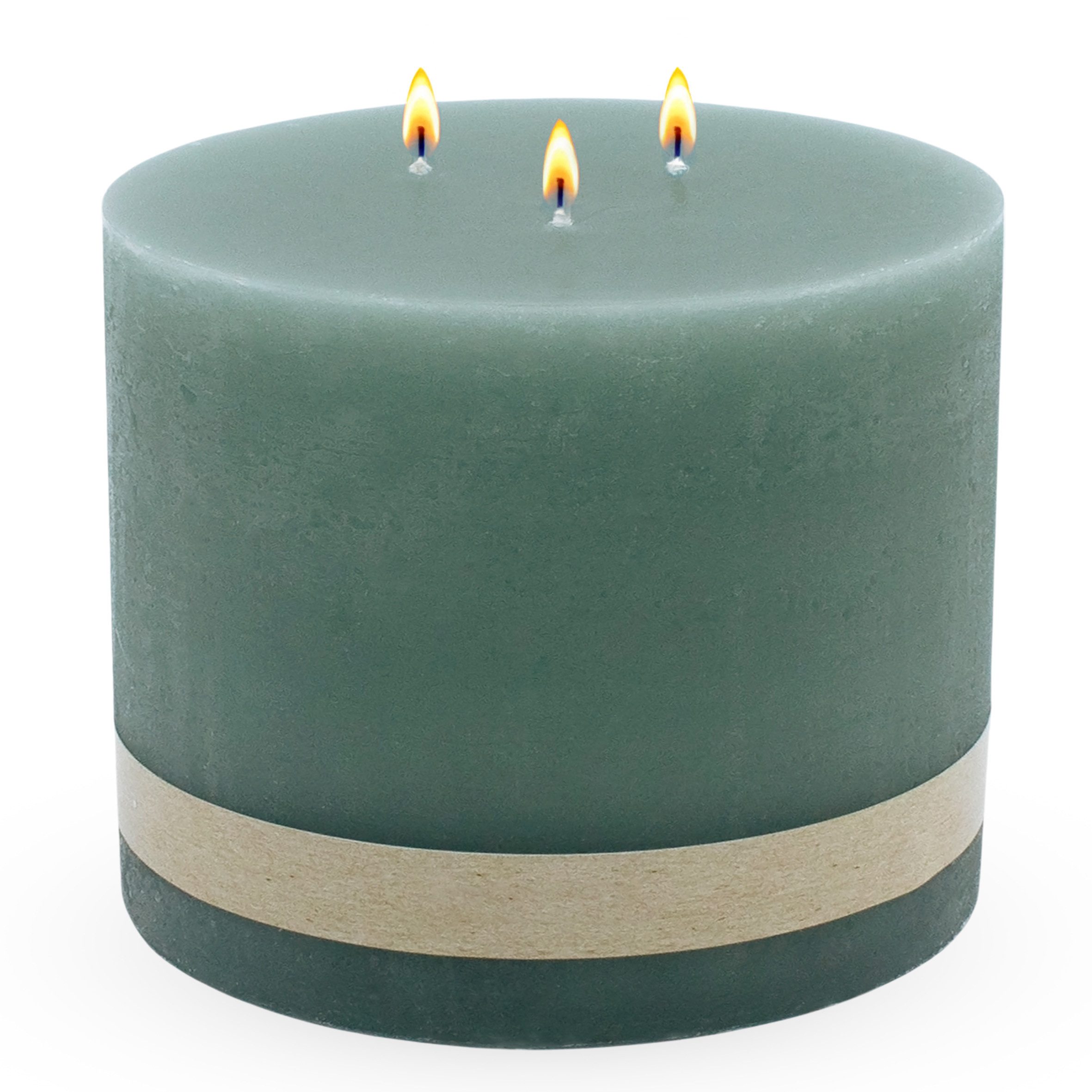 Spetebo Stumpenkerze XL 3-Docht Kerze 14 cm unparfümiert - rot (Packung, 1- günstig online kaufen