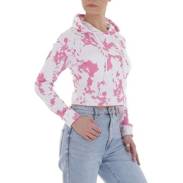 Ital-Design Kapuzensweatshirt Damen Freizeit Kapuze Camouflage Stretch Sweatshirt in Rosa