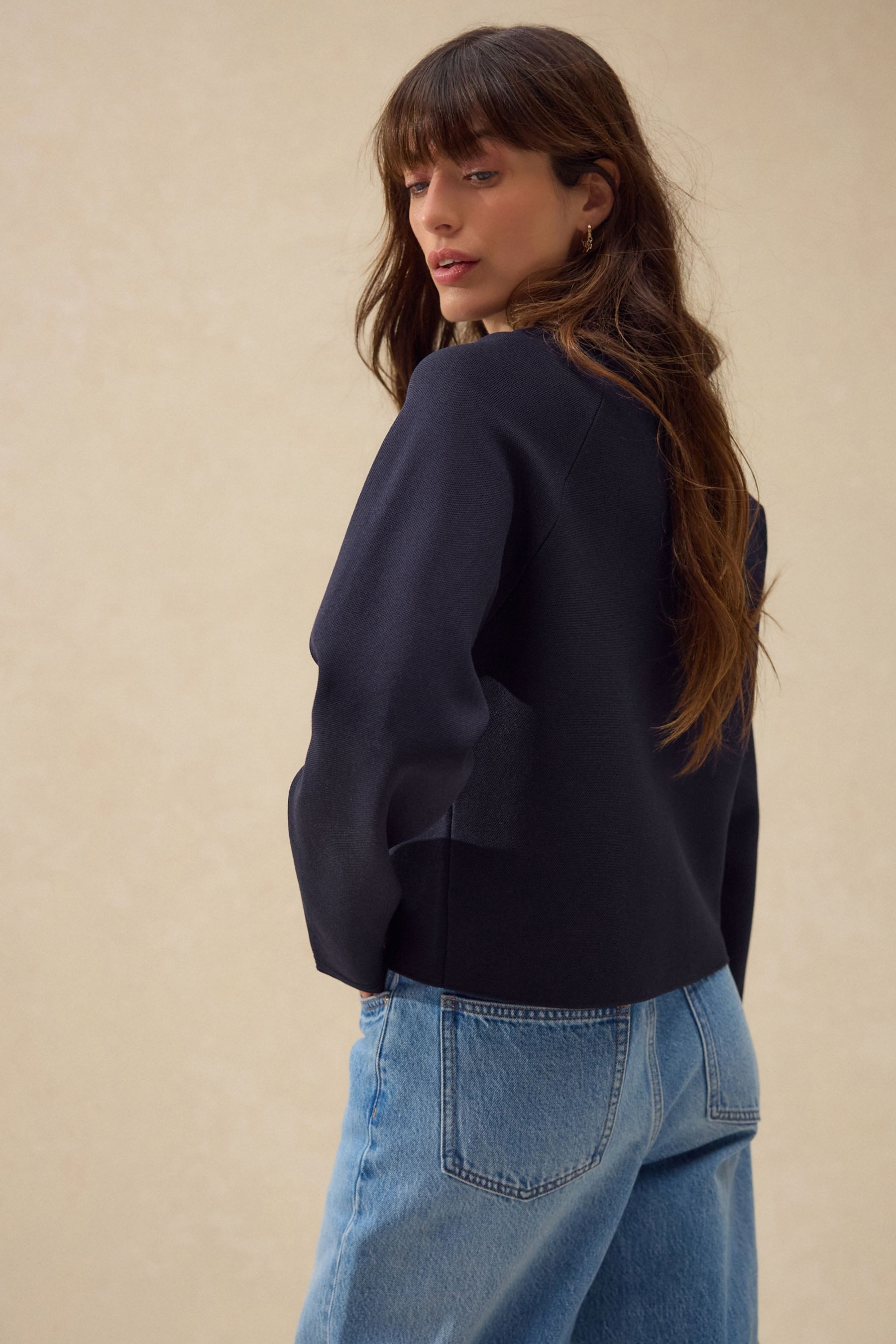 Next Strickjacke Elegante Jacke mit Reißverschluss, Kurzgröße (1-tlg) günstig online kaufen