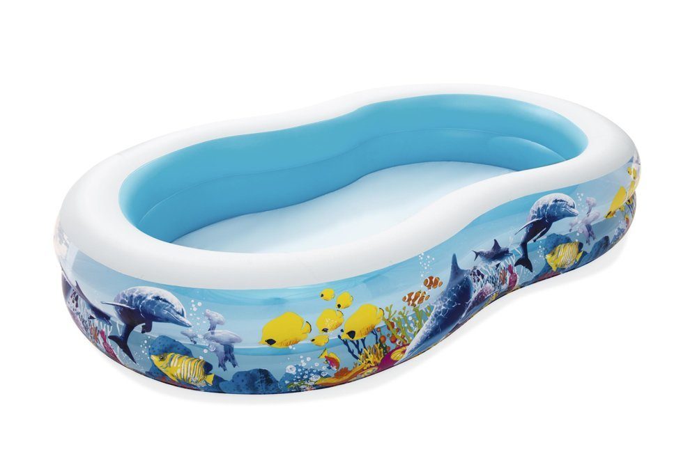 BESTWAY Planschbecken aufblasbarer Ocean Pool 262 x 157 x 46 cm