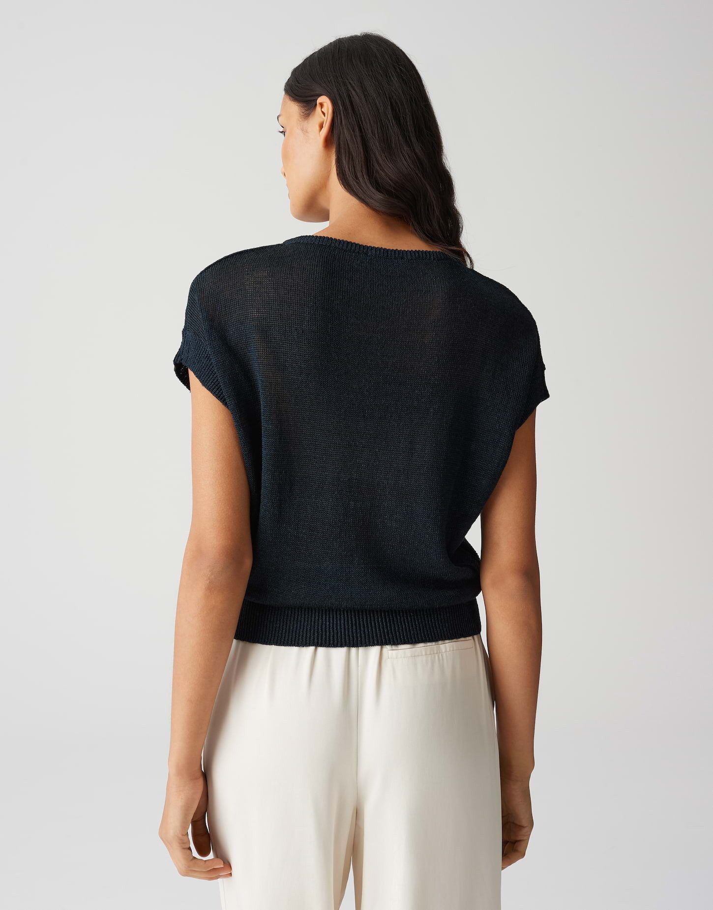 OPUS Strickpullover PAJULA Regular aus Leinen Mix