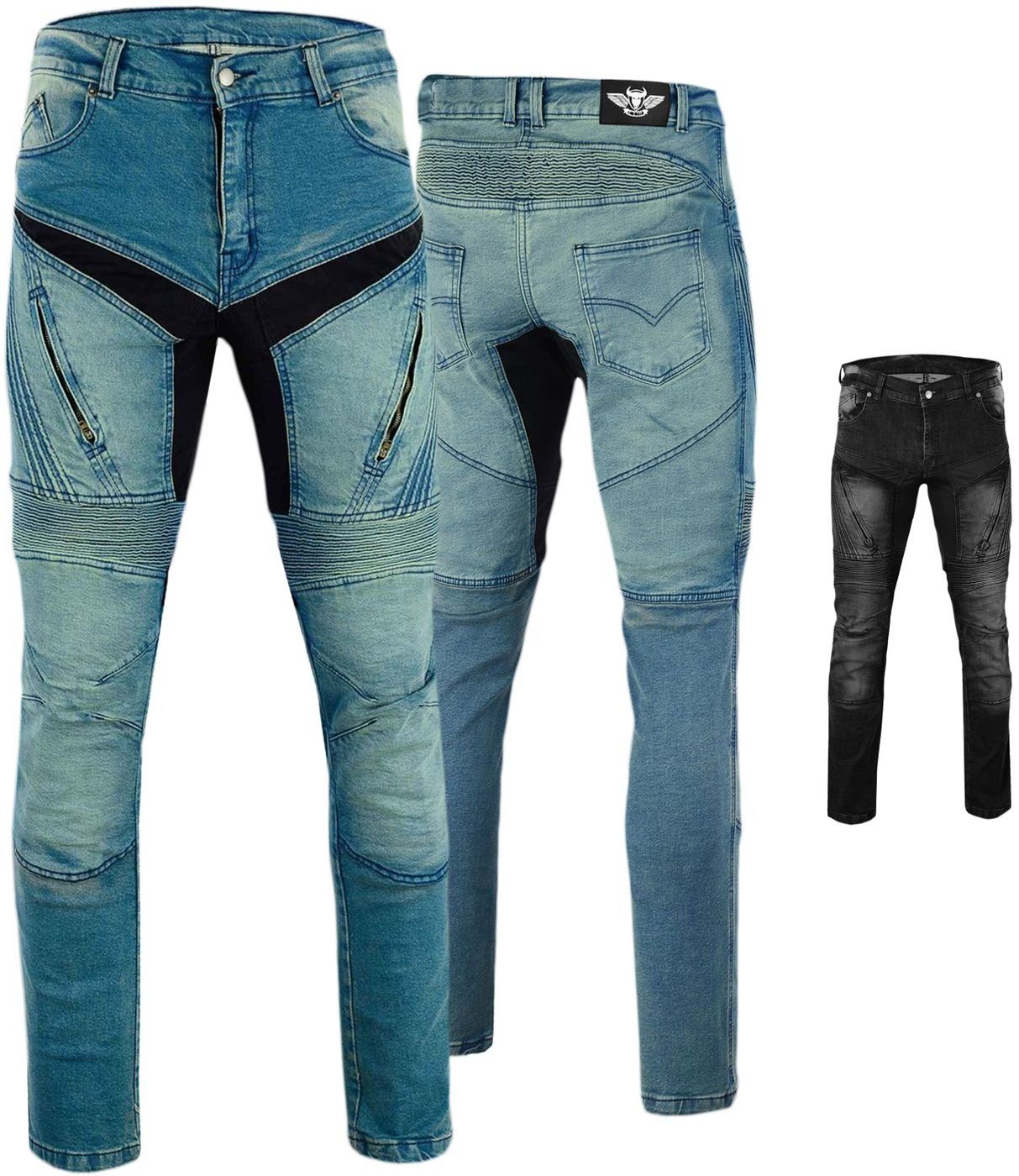 BULLDT Motorradhose JEANS-011 BULLDT Herren Motorradhose Jeans Protektoren