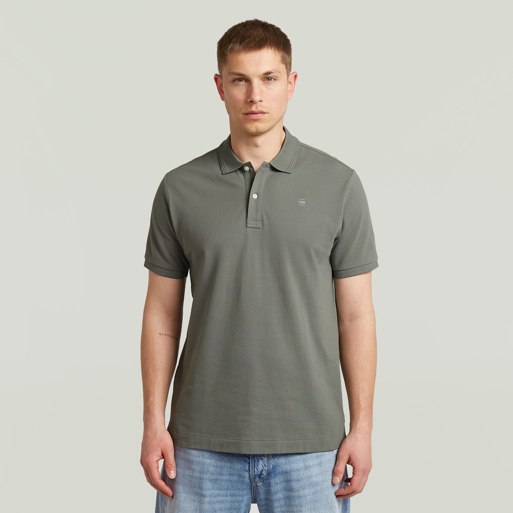 G-STAR Poloshirt Dunda Slim Fit Logostickerei auf der Brust