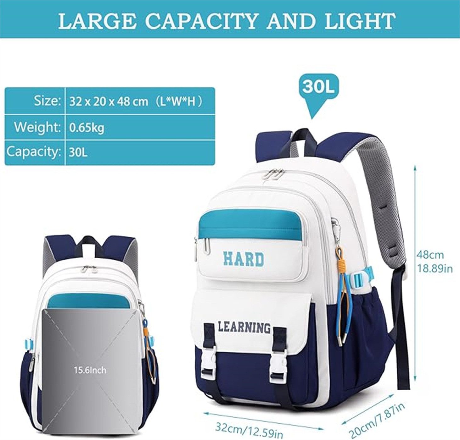 autolock Schulranzen Schulrucksack,Mädchen Teenager Rucksack,Multi-Schultasche,Wasserdicht, Schulranzen Groß Backpack für Mädchen Damen School Bag