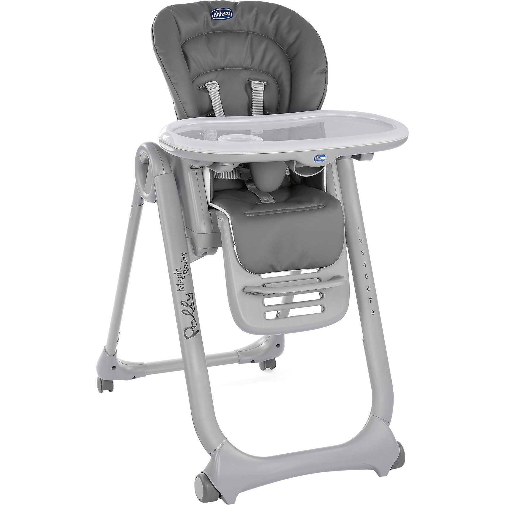 Chicco Polly 2-in-1 Hochstuhl | Kinderhochstuhl Mit Abnehmbarer Tischplatte | Verstellbare Rückenlehne | Denim