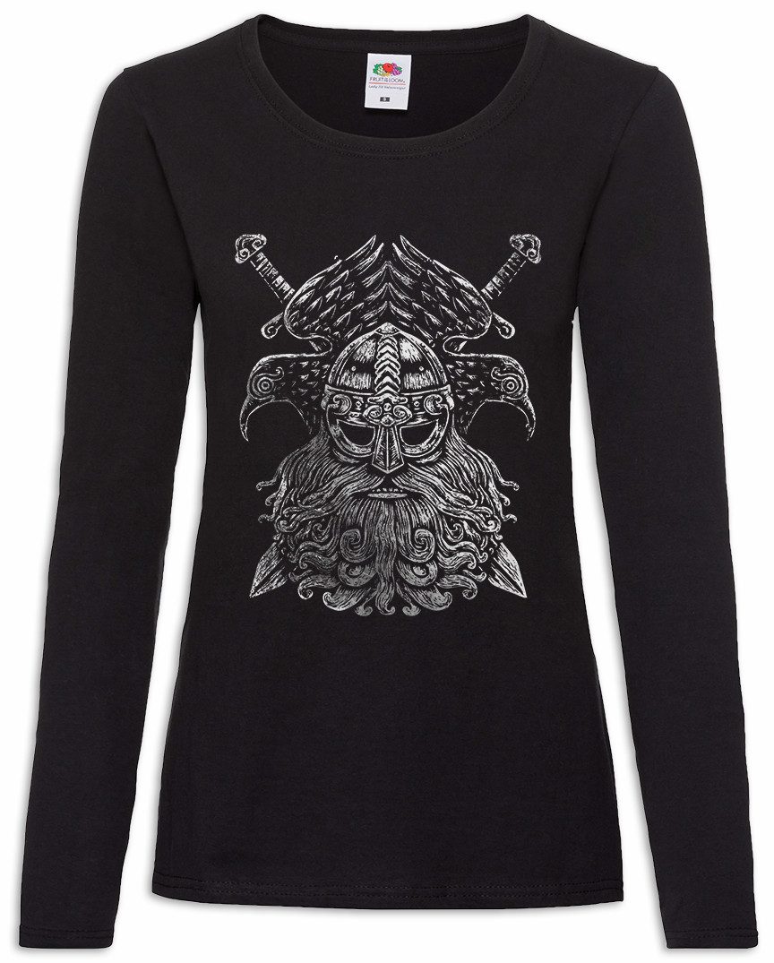 Langarmshirt Odhin VI Damen Langarmshirt Odhins Wölfe Geri Freki Wolves Paganism