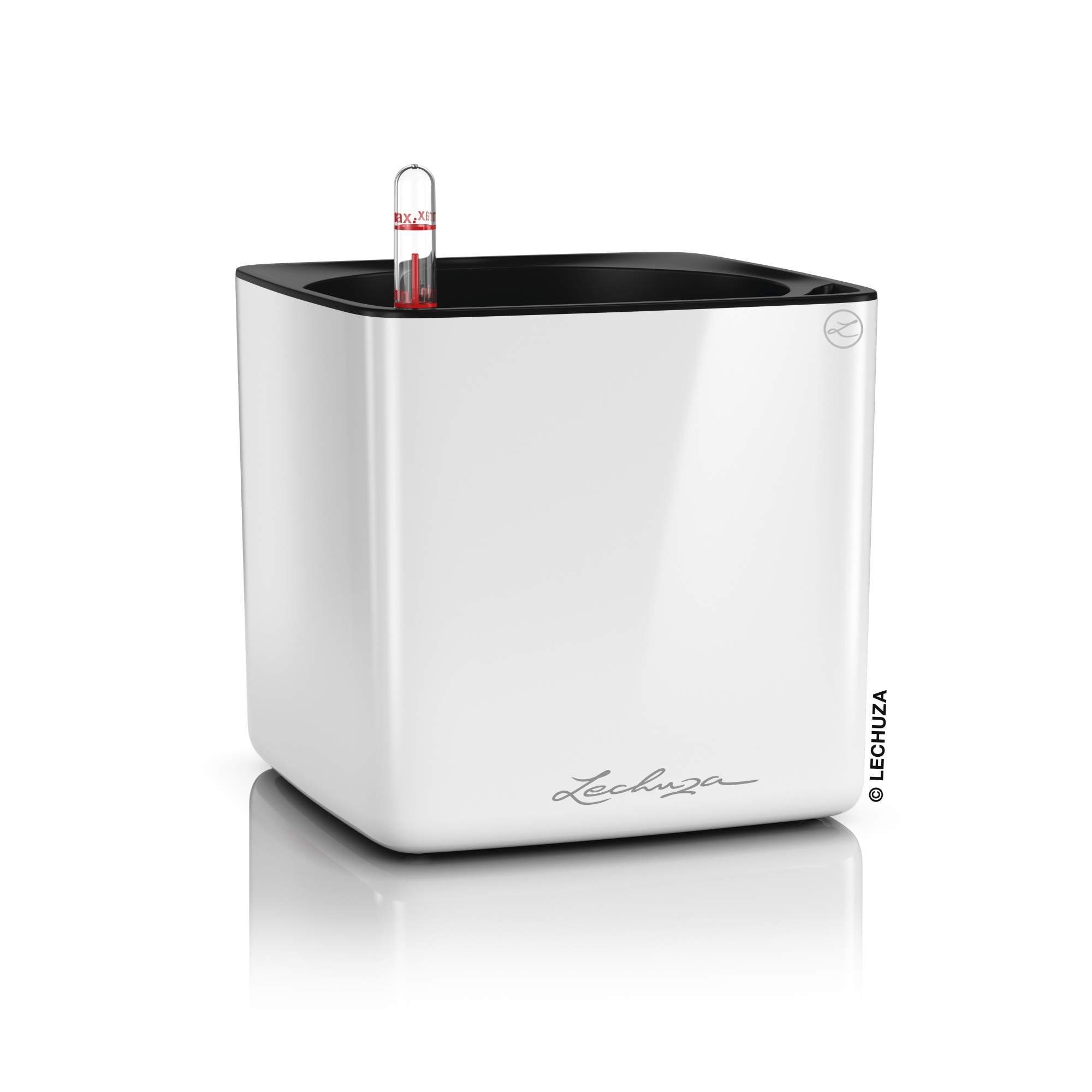 Lechuza® Blumentopf Cube Glossy 16 Weiss günstig online kaufen