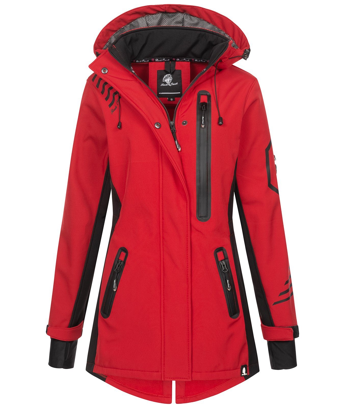 Rock Creek Softshelljacke Damen Softshellmantel Wanderjacke Rot D-491