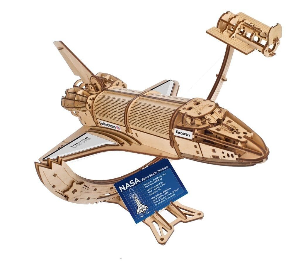 UGEARS Modellbausatz NASA 3D-Holzpuzzle Space Shuttle Discovery