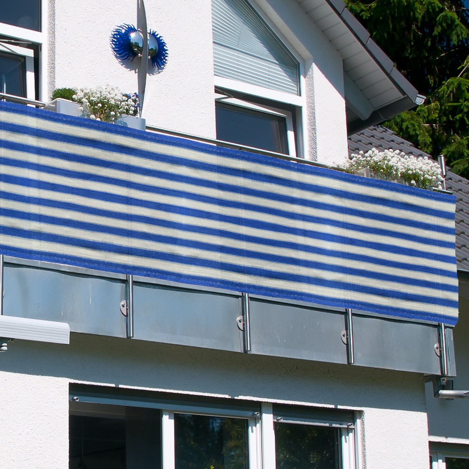 NYVI Balkonsichtschutz Balkon Sichtschutz ViewCover 90x500 cm Ohne