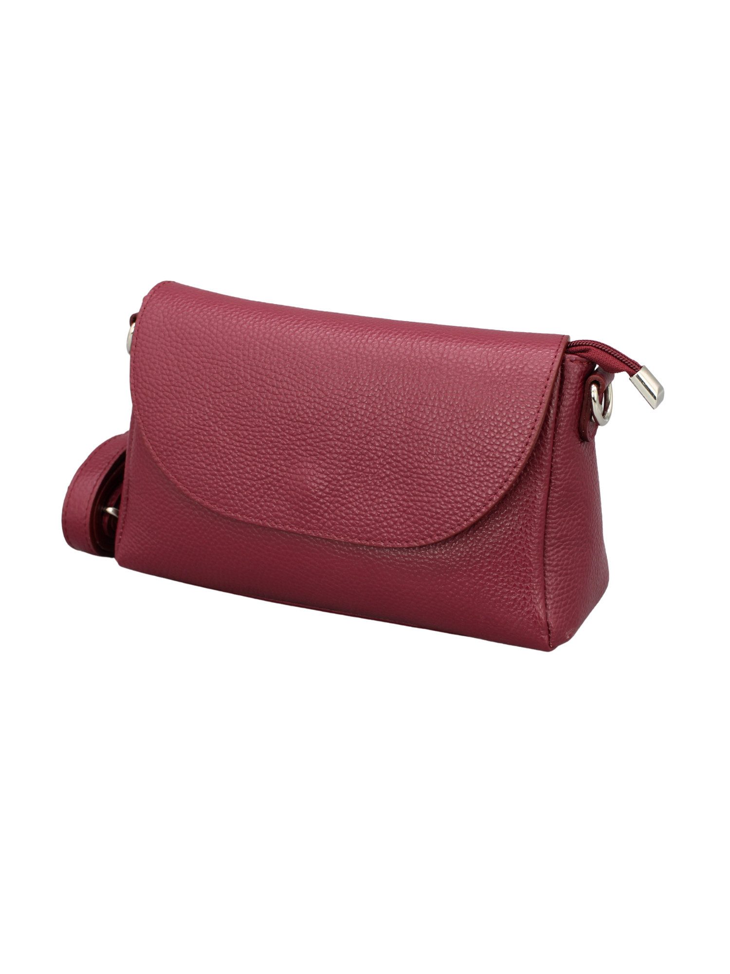 Adel Bags Schultertasche Jana – Leder Crossbody Tasche mit 2 Riemen, Magnet- & Reißverschluss, 9 Farbvarianten