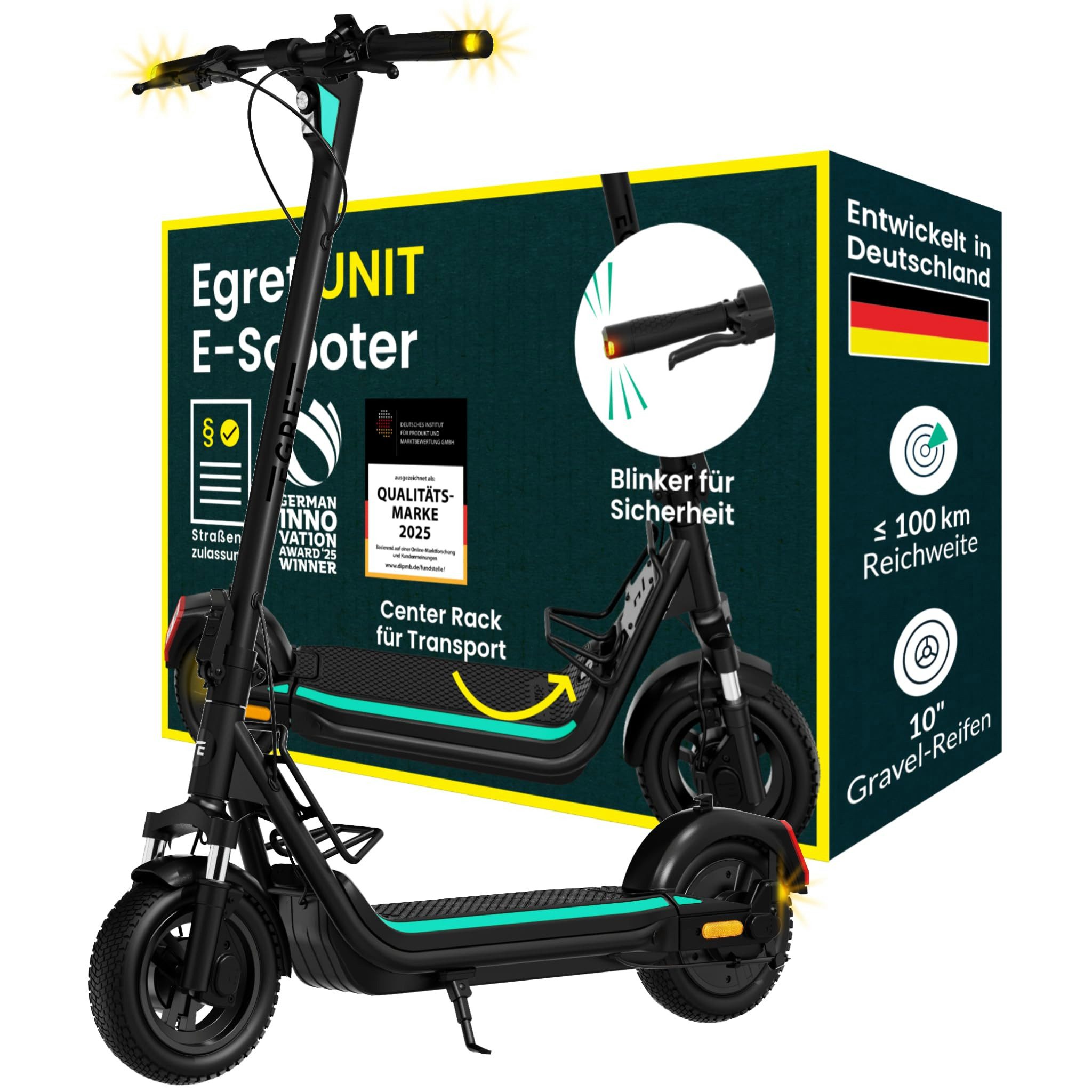 Egret Scooter 99000-GR, E-Scooter mit Straßenzulassung, bis 20 km/h