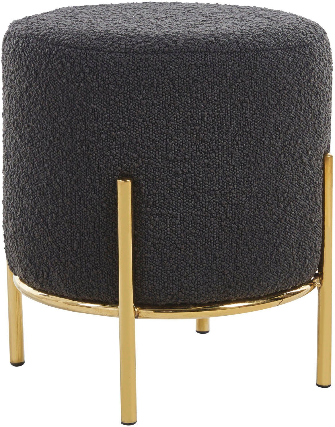 SalesFever Polsterhocker "Komfortabler Polsterhocker" mit Design-Gestell au günstig online kaufen