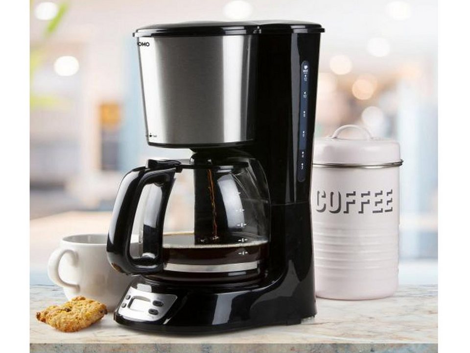 Domo Filterkaffeemaschine, für 12 Tassen, Timer, Zeitschaltuhr,  Kaffeemaschine für Filter-Kaffee