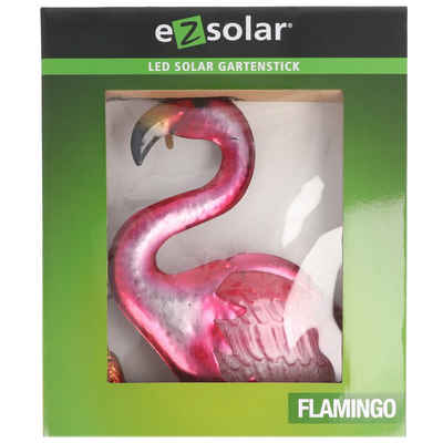 EZ SOLAR LED Gartenleuchte »LED-Flamingo bunte Version mit einer weissen LED b«