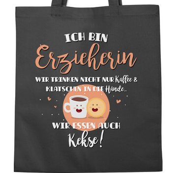 Shirtracer Umhängetasche Erzieherin trinken nicht nur Kaffee I Geschenk Erzieherin, Erzieherin