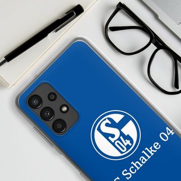 DeinDesign Handyhülle FC Schalke 04 Blau, Samsung Galaxy A13 4G Silikon Hülle Bumper Case Handy Schutzhülle