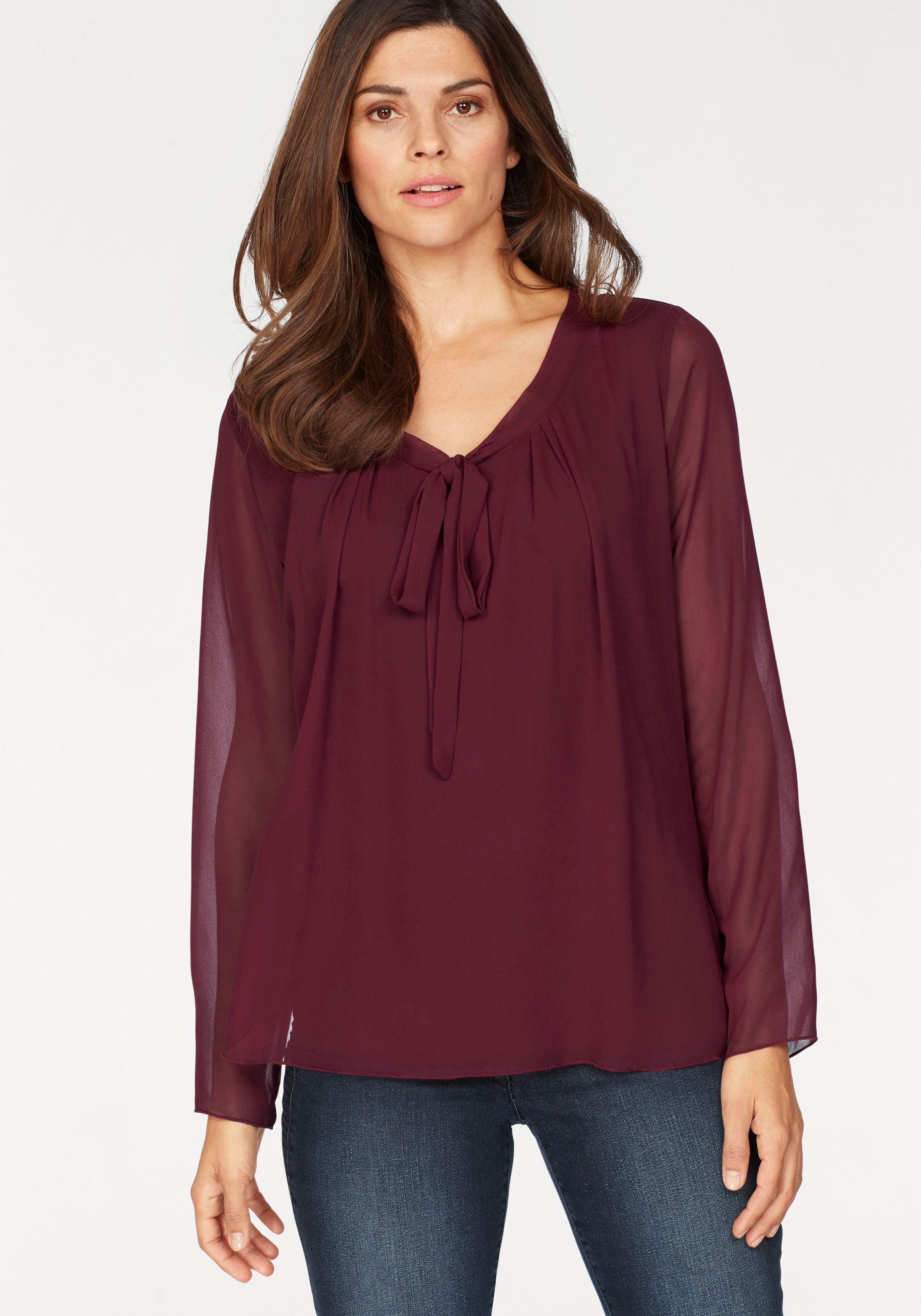 Rote Schluppenbluse Online Kaufen Bluse Mit Schleife Otto