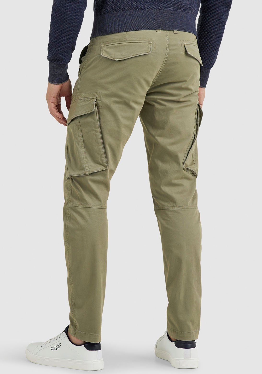 LEGEND Taschen oversized, Nordrop echten Die den für Cargohose PME Stretch schrägen sorgen Twill, Cargo-Look