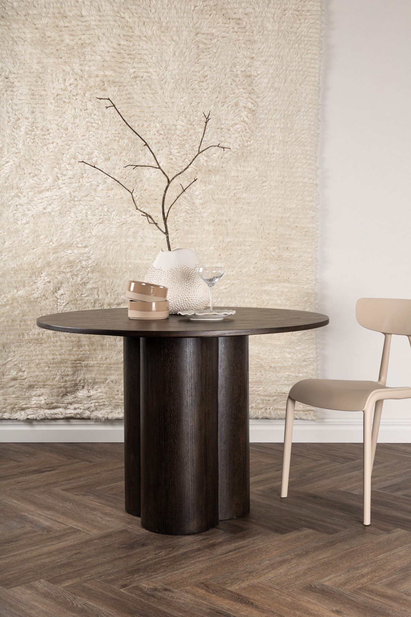 Venture Home Esstisch Olivia, runder Esstisch, Ø 110 cm, Esszimmertisch, MDF, rund, skandinavisch, geschmackvoll