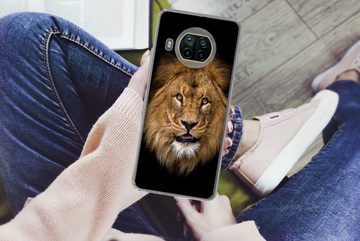 MuchoWow Handyhülle Löwe - Porträt - Schwarz - Tiere, Phone Case, Handyhülle Xiaomi Mi 10T Lite, Silikon, Schutzhülle