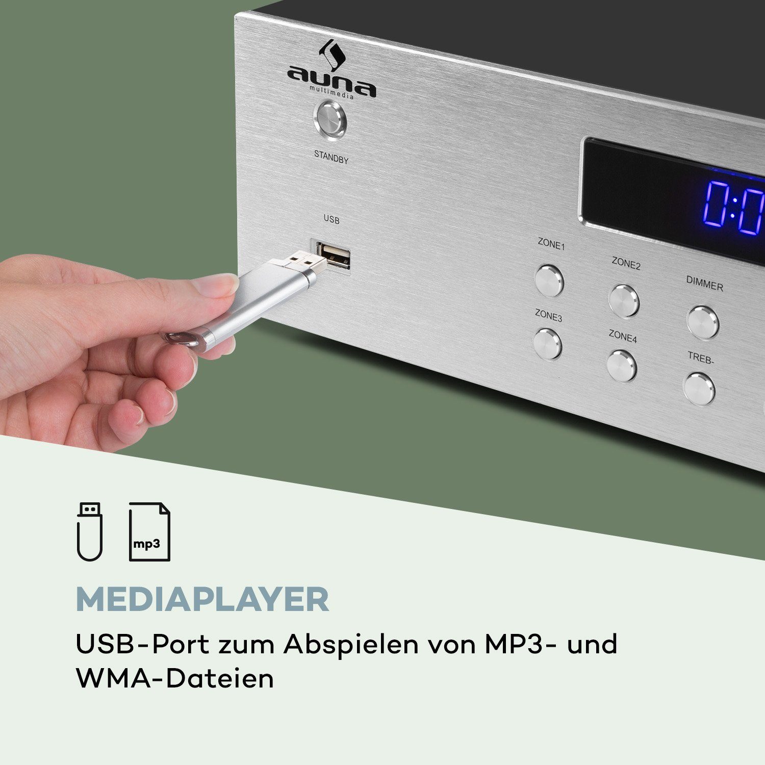 Auna AV2-CD850BT Audioverstärker (Anzahl Kanäle: 4-Kanal)