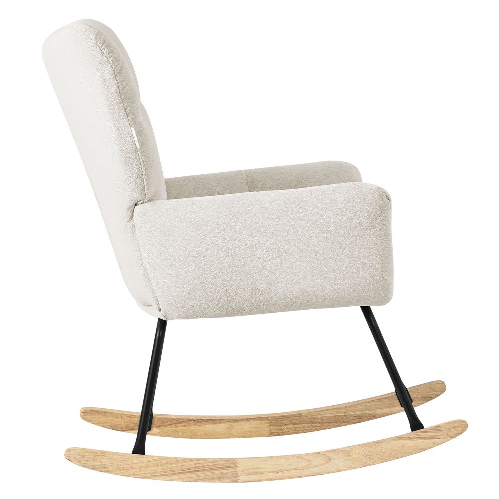 ML-DESIGN Schaukelstuhl Schaukelsessel Ohrenstuhl Relaxsessel Akzentstuhl Schwingstuhl Sessel (1 St), Stillsessel ideal für Wohn- & Babyzimmer Schwingsessel Fro – Bild 3 von 5