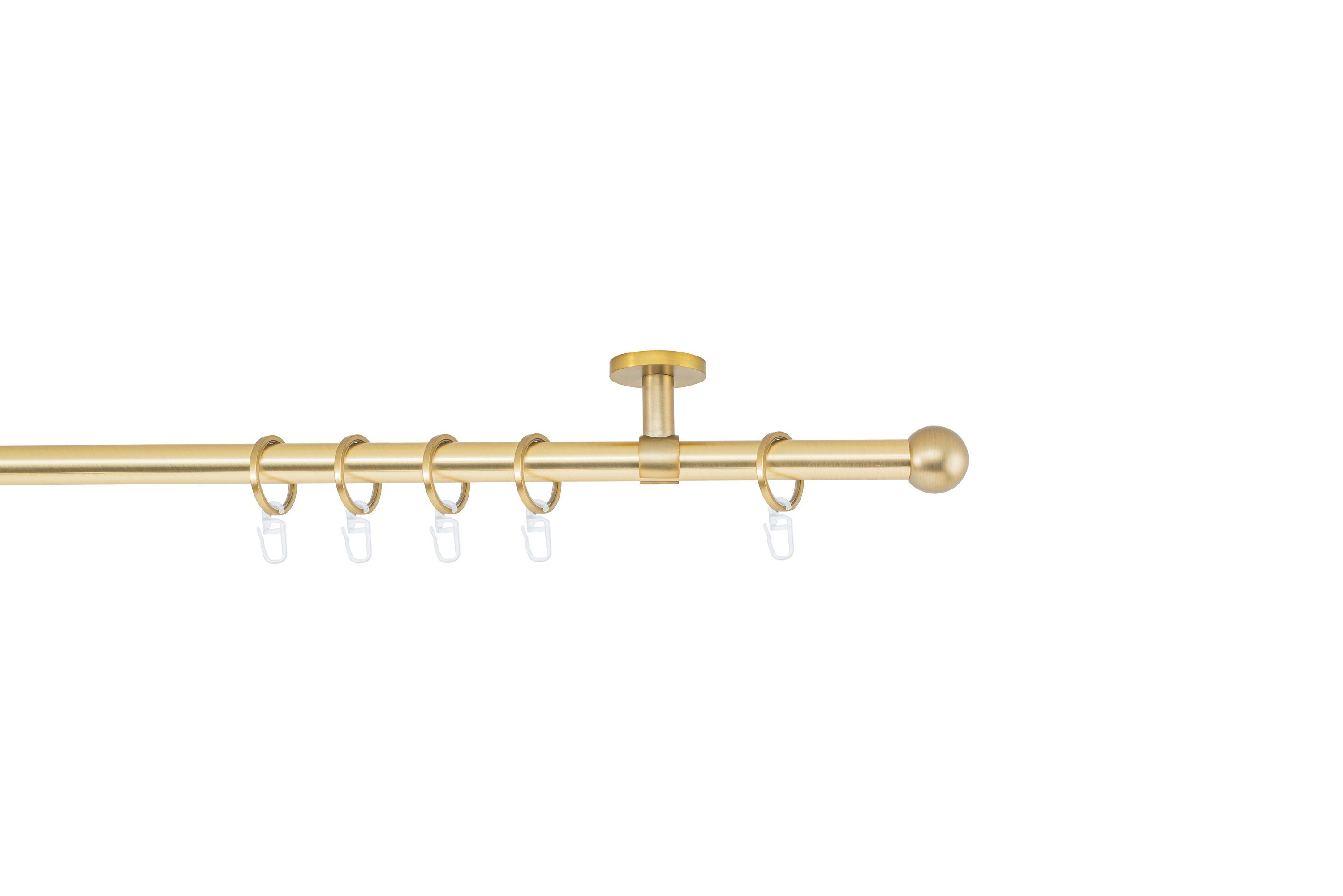 ondeco Gardinenstange Rundrohr Deckenabstand 4cm Ball, Ø 20 mm, 1-läufig-lä günstig online kaufen