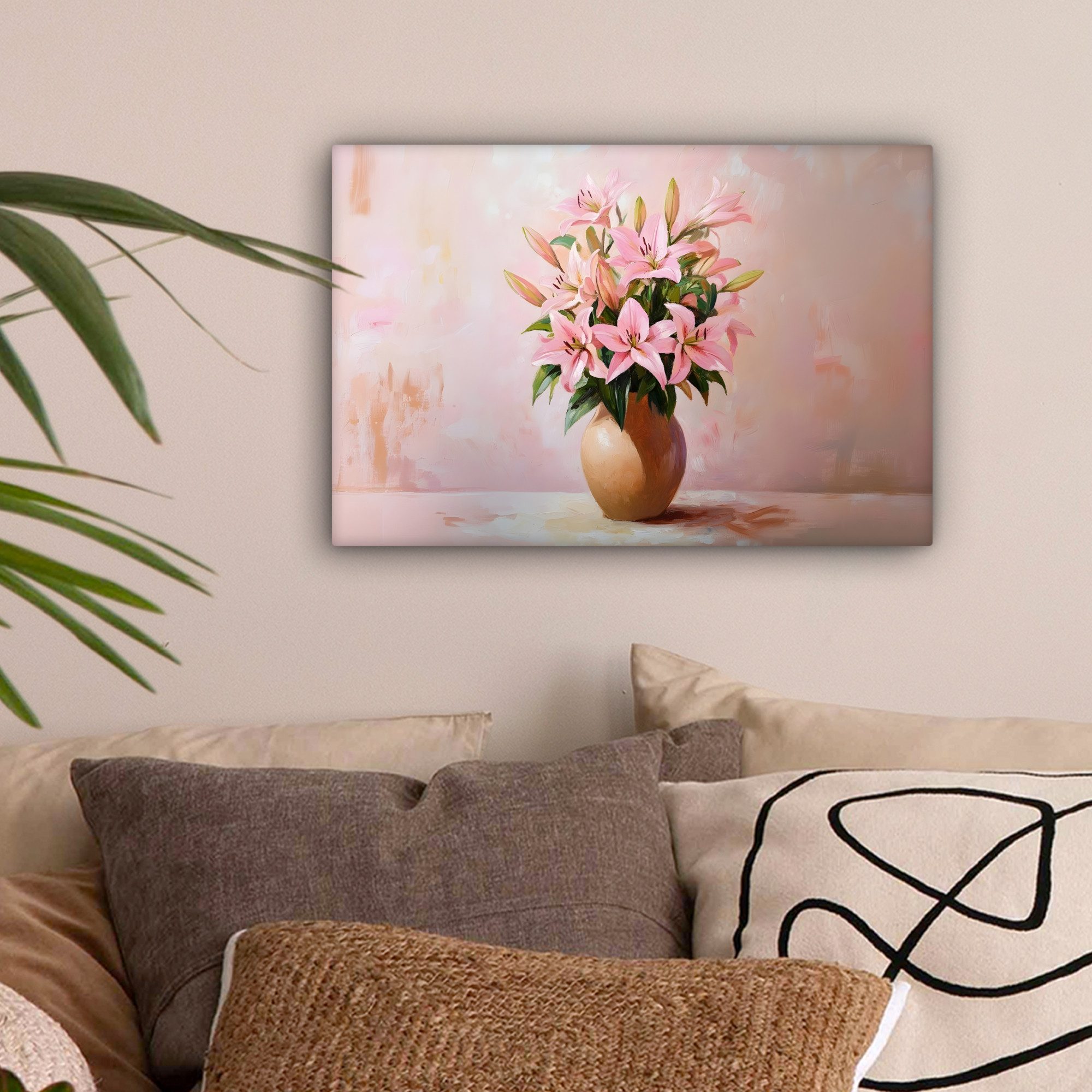 OneMillionCanvasses® Leinwandbild Vase - Blumen - günstig online kaufen