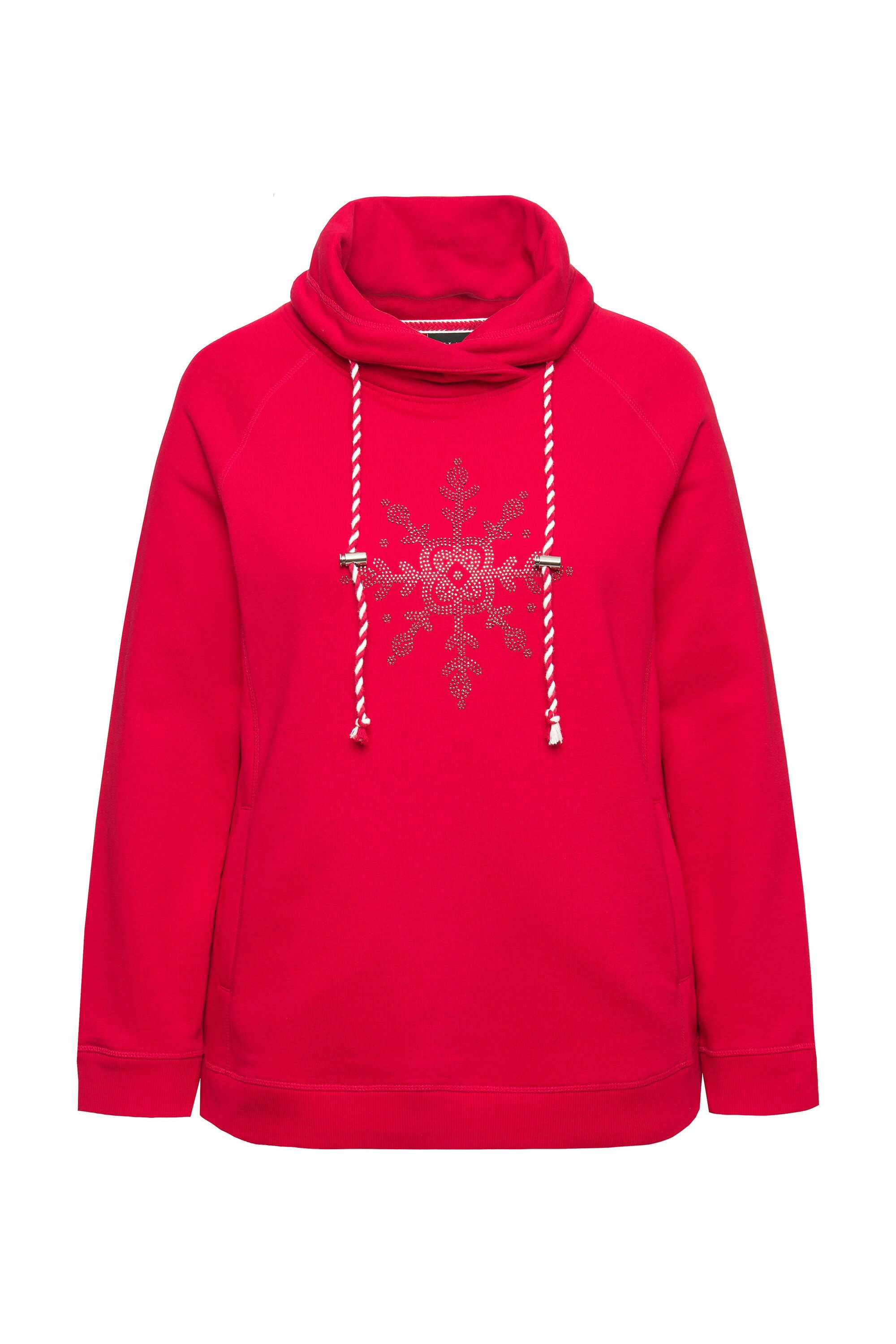 Ulla Popken Sweatshirt Sweatshirt Eisstern Stehkragen günstig online kaufen