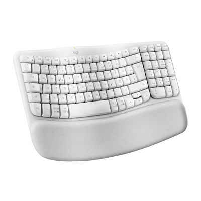 Logitech Wave Keys ergonomische Tastatur (Bluetooth, Kabellos, Personalisierungs-App Logi Options)