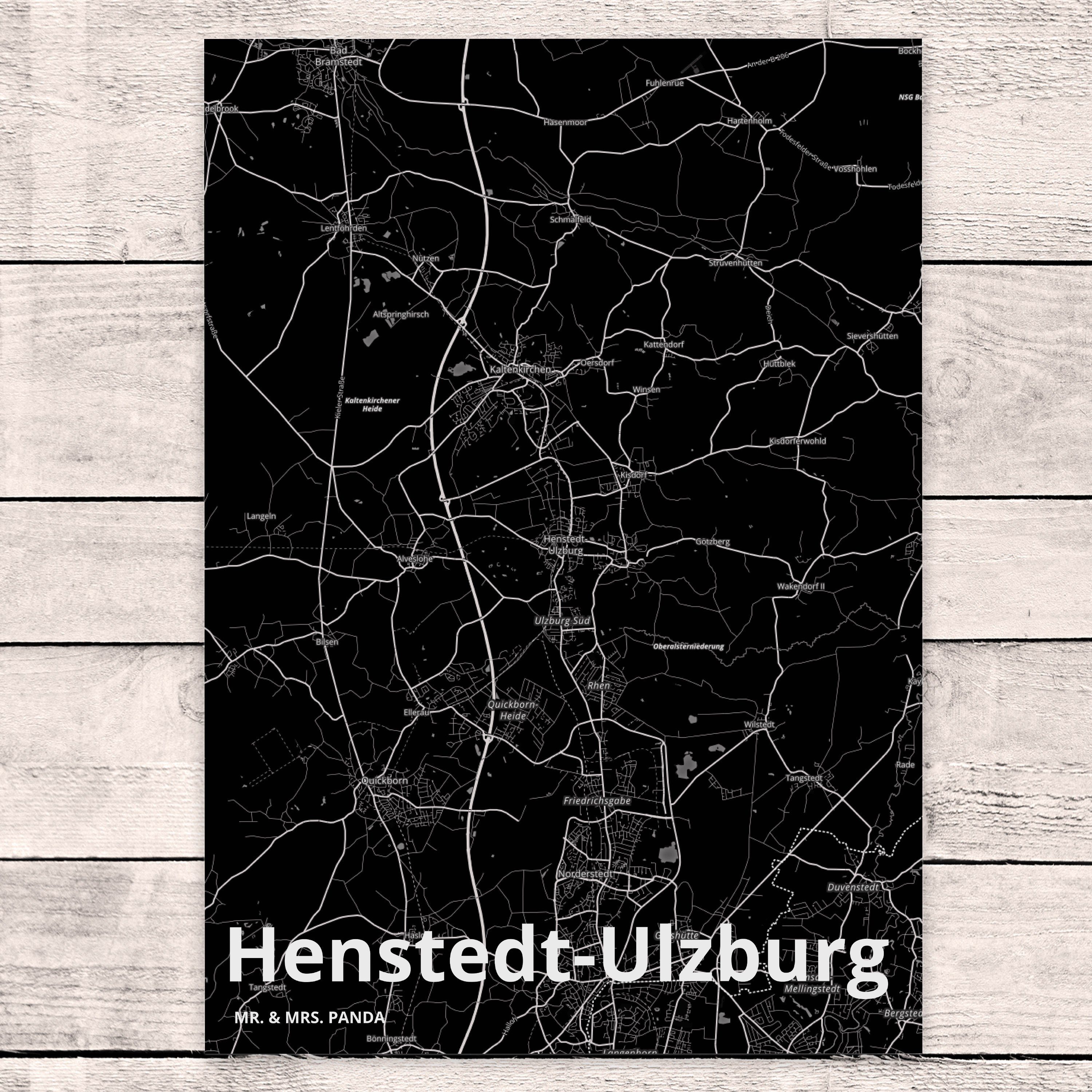 Postkarte Dorf Ansichtskarte, Mr. - Dorf, Henstedt-Ulzburg & Karte Mrs. La Stadt Geschenk, Panda