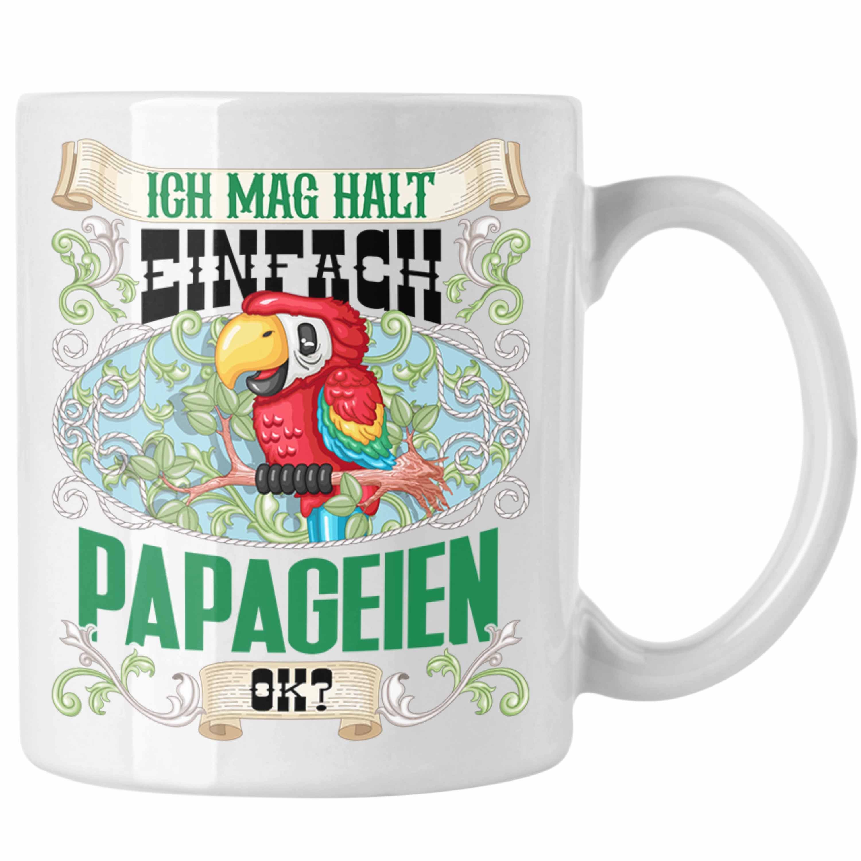 Einfach Tasse Halt Papageien Trendation ok Besitz Tasse Geschenk Weiss für Ich Mag Papageien