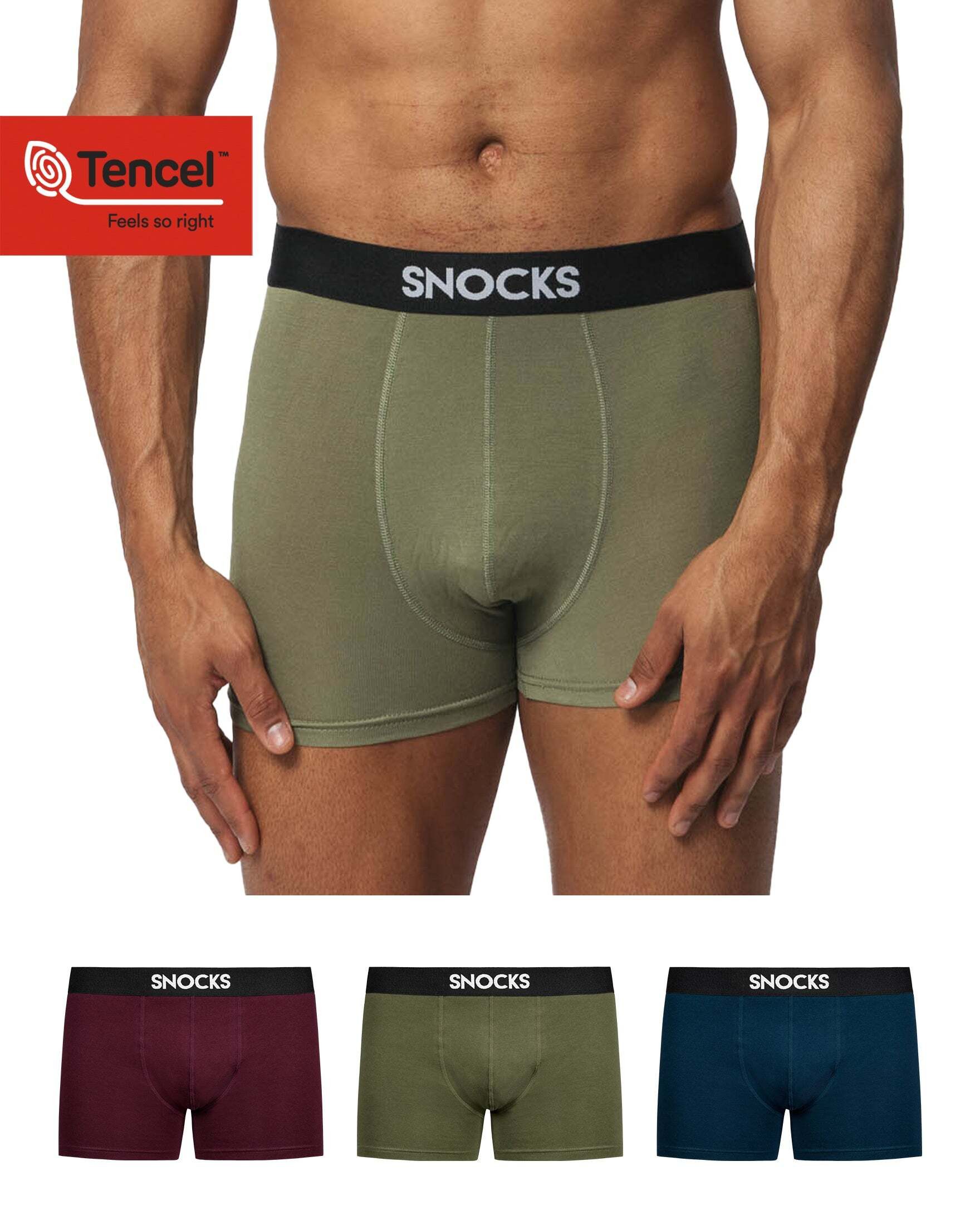 SNOCKS Boxershorts aus Modal (TENCEL) Enge Herren Unterhose (3-St) besonders weich und angenehm auf der Haut