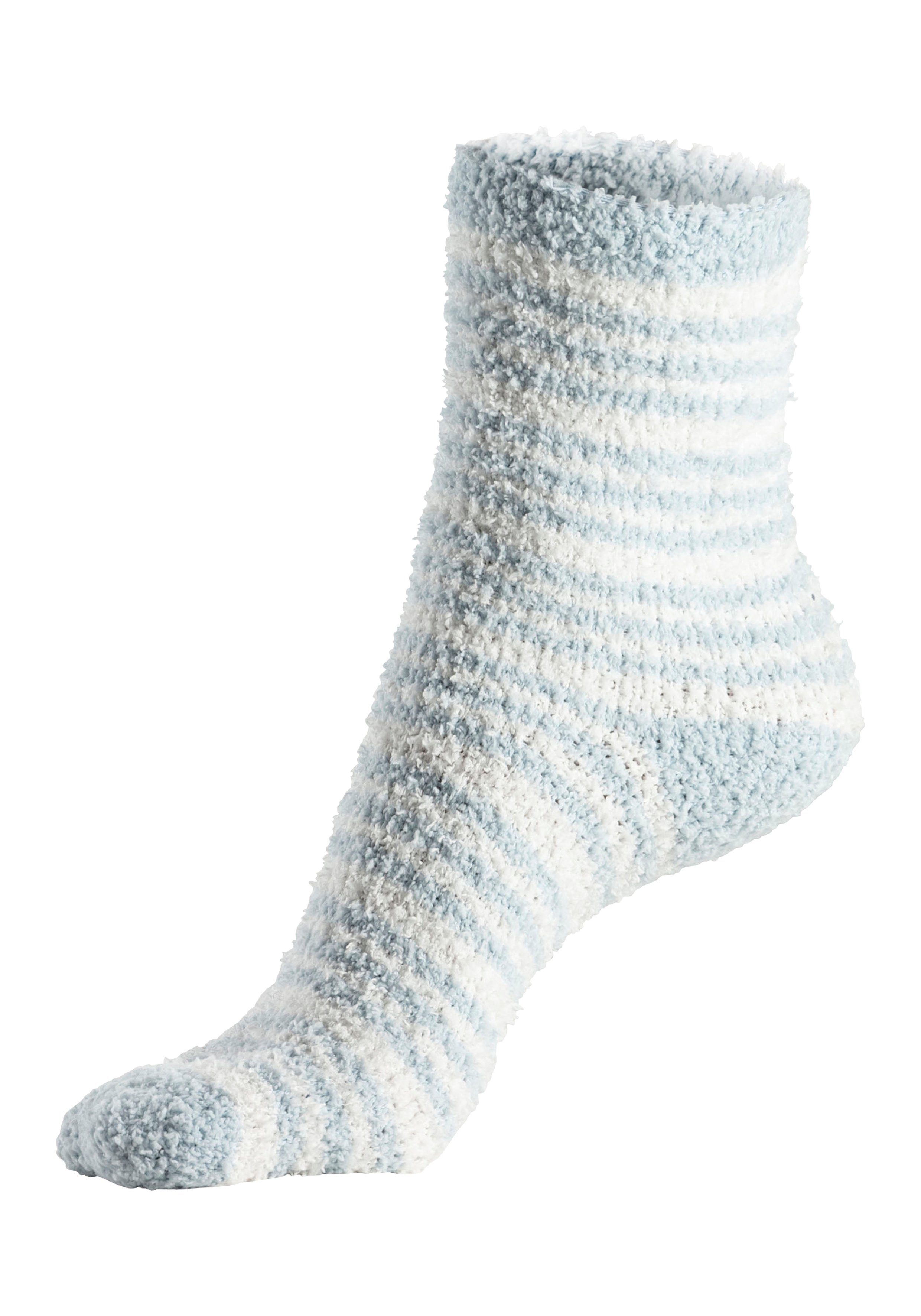 und 4-Paar) weicher LASCANA Flausch-Qualität Kuschelsocken aus (Packung, warmer