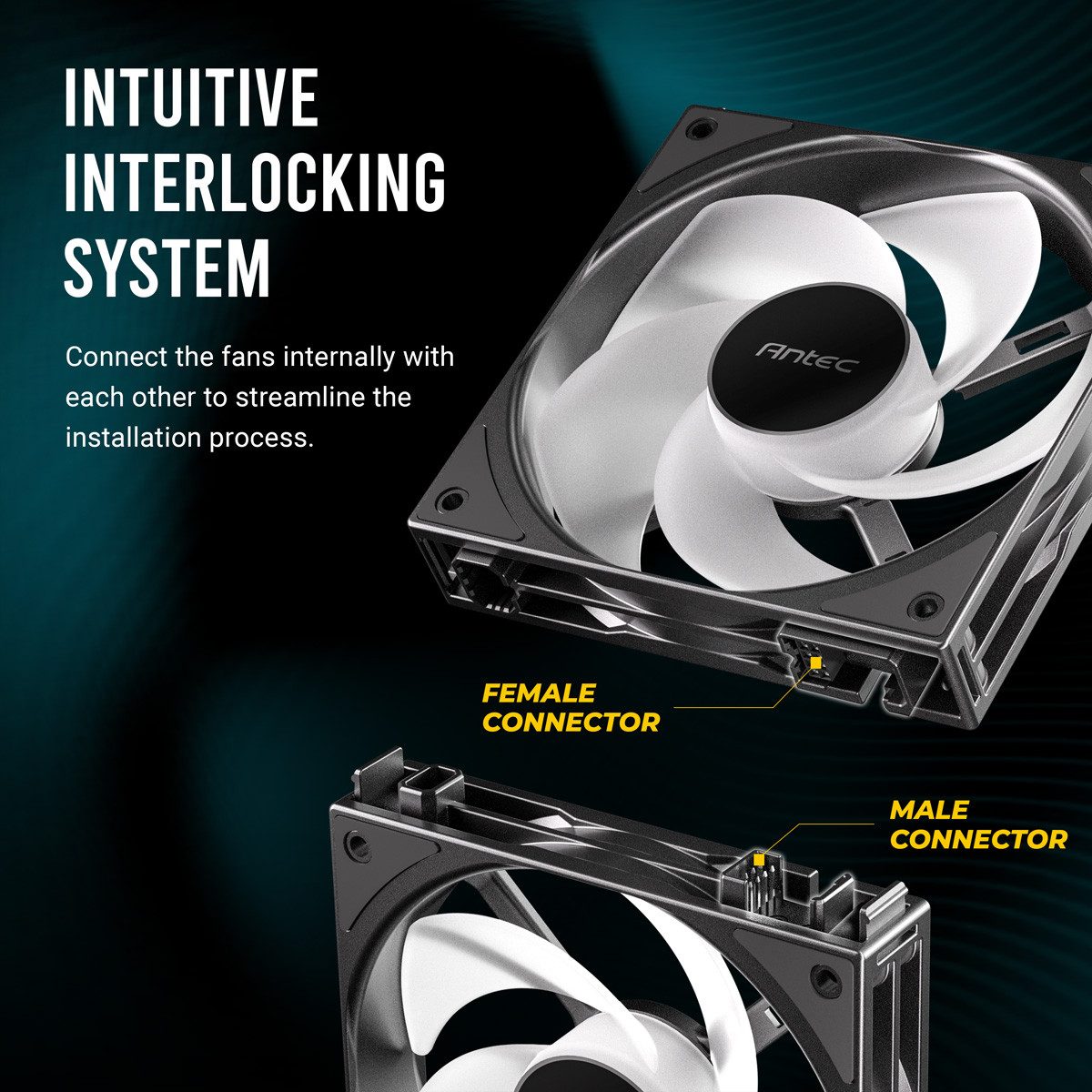 Antec Gehäuselüfter C120 ARGB Fan Reverse PC Gehäuselüfter 120mm 3er Pack