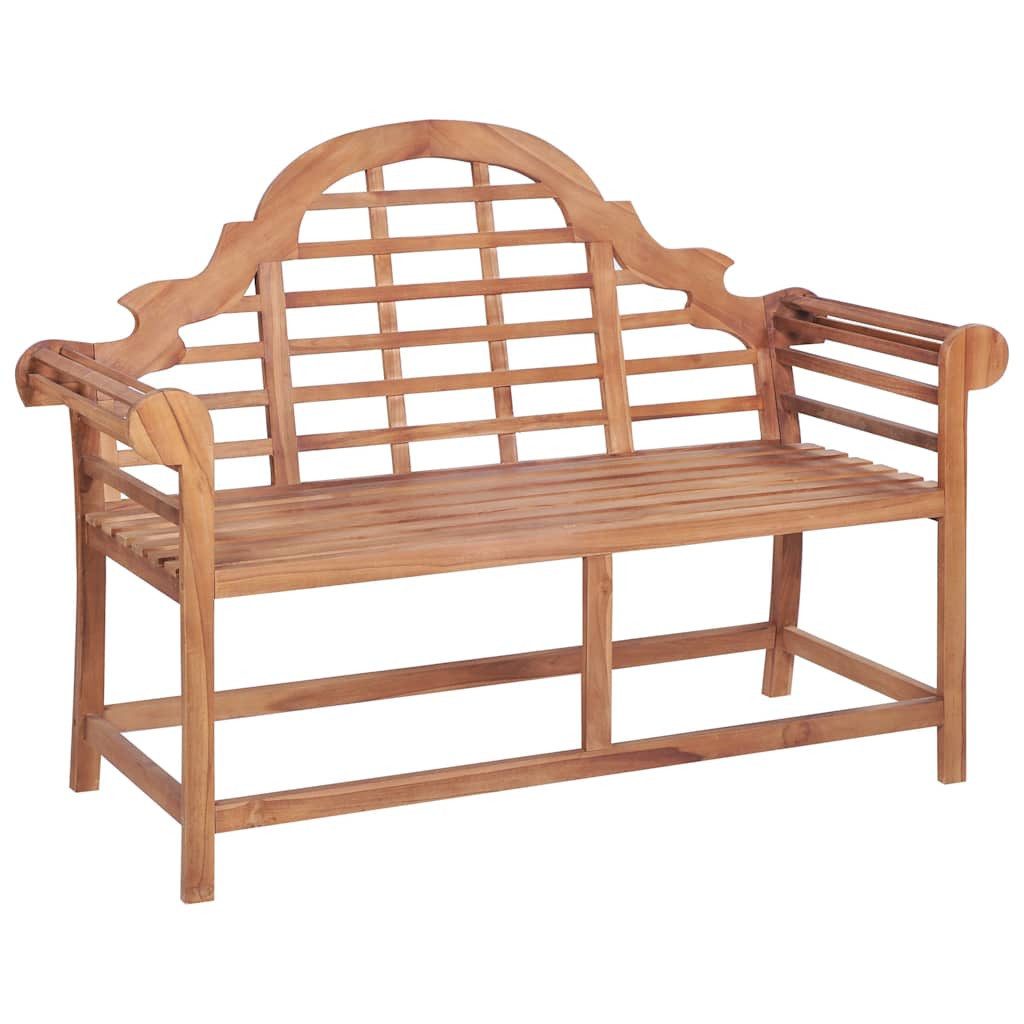 furnicato Gartenbank Marlboro aus Naturholz 127x58,5x92,5 cm in Naturfarbe, Wetterbeständige Sitzbank mit Arm- und Rückenlehne für den Hinterhof
