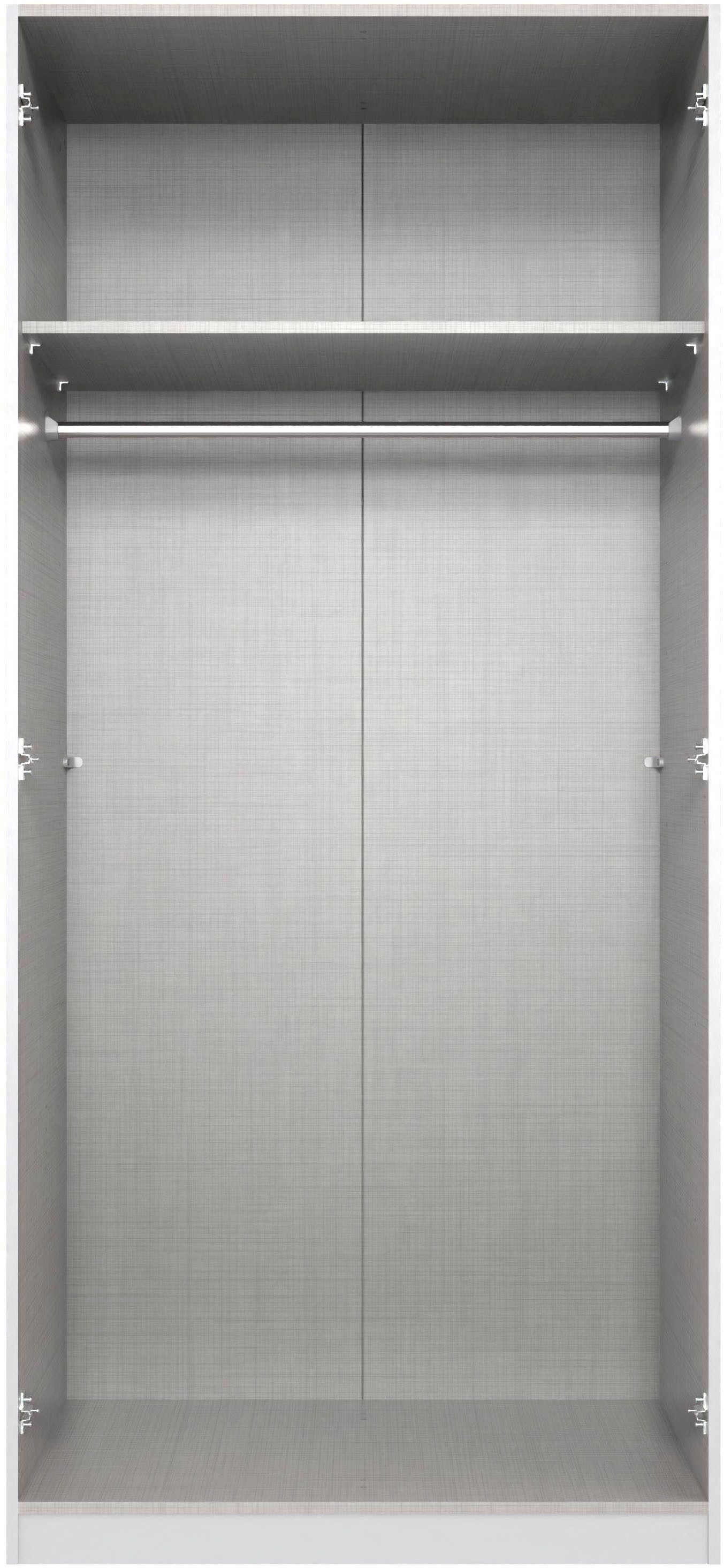 Wimex Drehtürenschrank Marburg in der Breite 90cm, inkl. Kleiderstange und Einlegeboden in verschiedenen Farbvarianten erhältlich – Bild 3 von 5