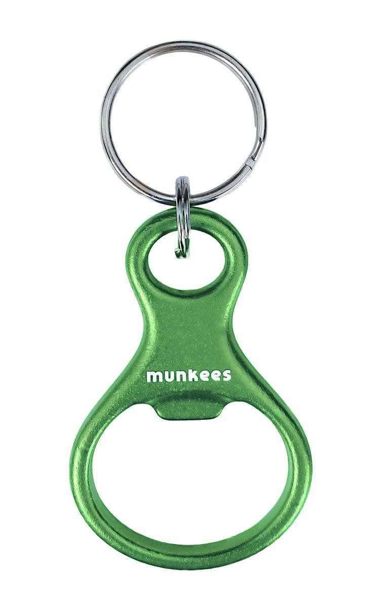 Munkees Flaschenöffner Schlüsselanhänger Achter Einzelpack Grün (Packung, 1-tlg., Einzelartikel), Flaschenöffnerfunktion, kompaktes Design, geringes Gewicht