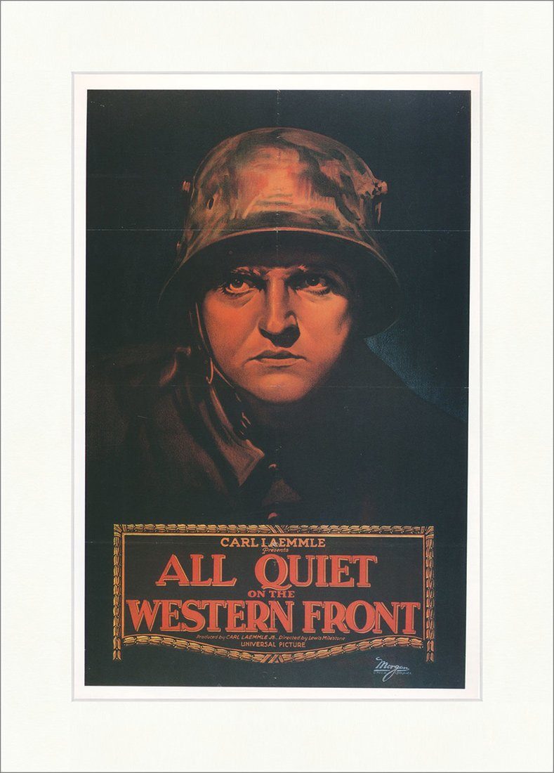 BillerAntik Kunstdruck All Quiet on the Western Front Laemmle Antikriegsfilm Kunstdruck Plaka, (1 St)