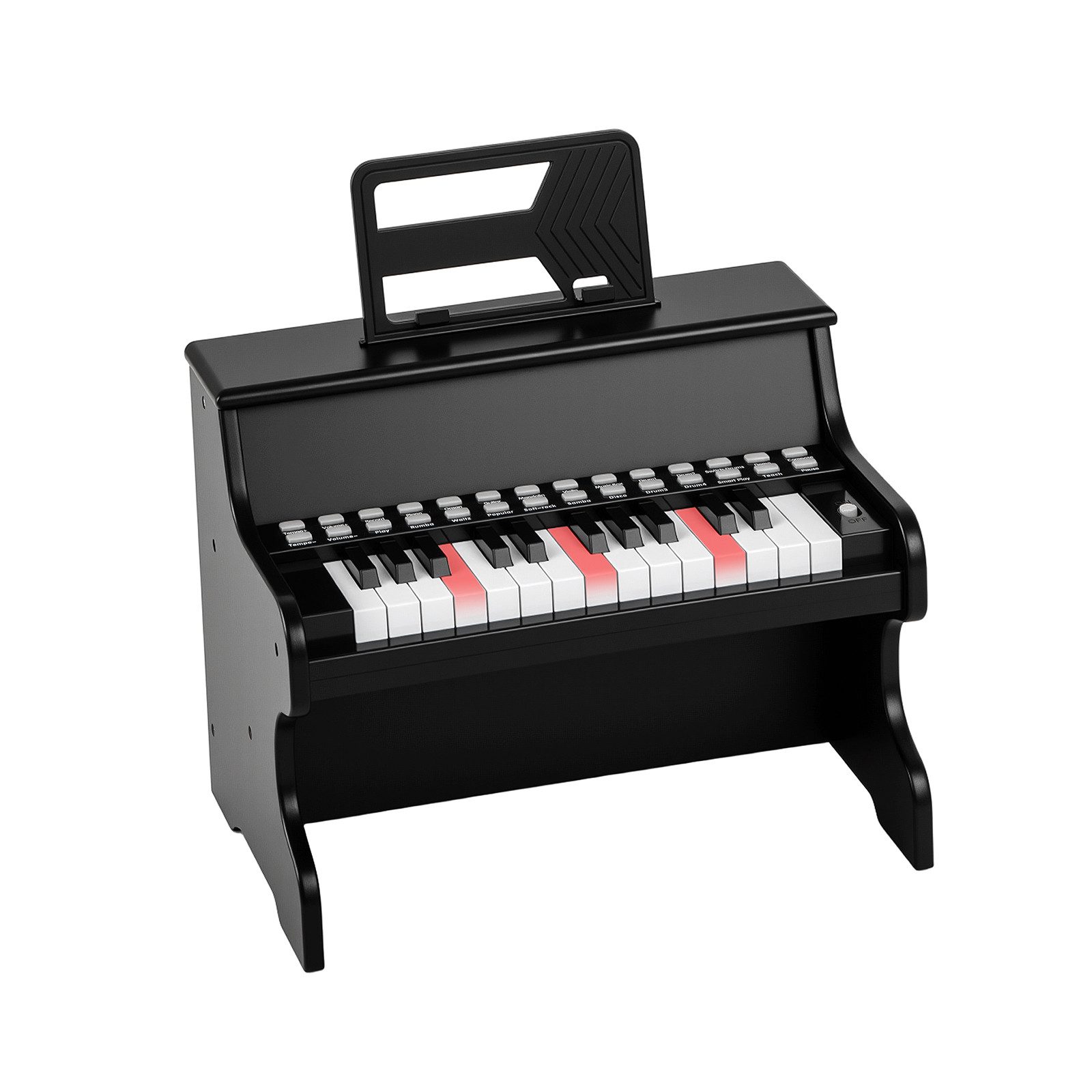 COSTWAY Spielzeug-Musikinstrument, 25 Tasten Digitalpiano Kinder, mini elektrisches Klavier