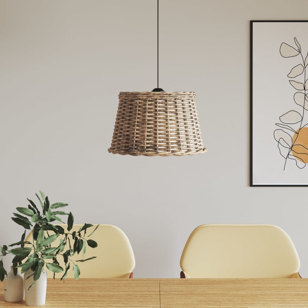 vidaXL Lampenschirm Lampenschirm Braun Ø45x28 cm Korbweide