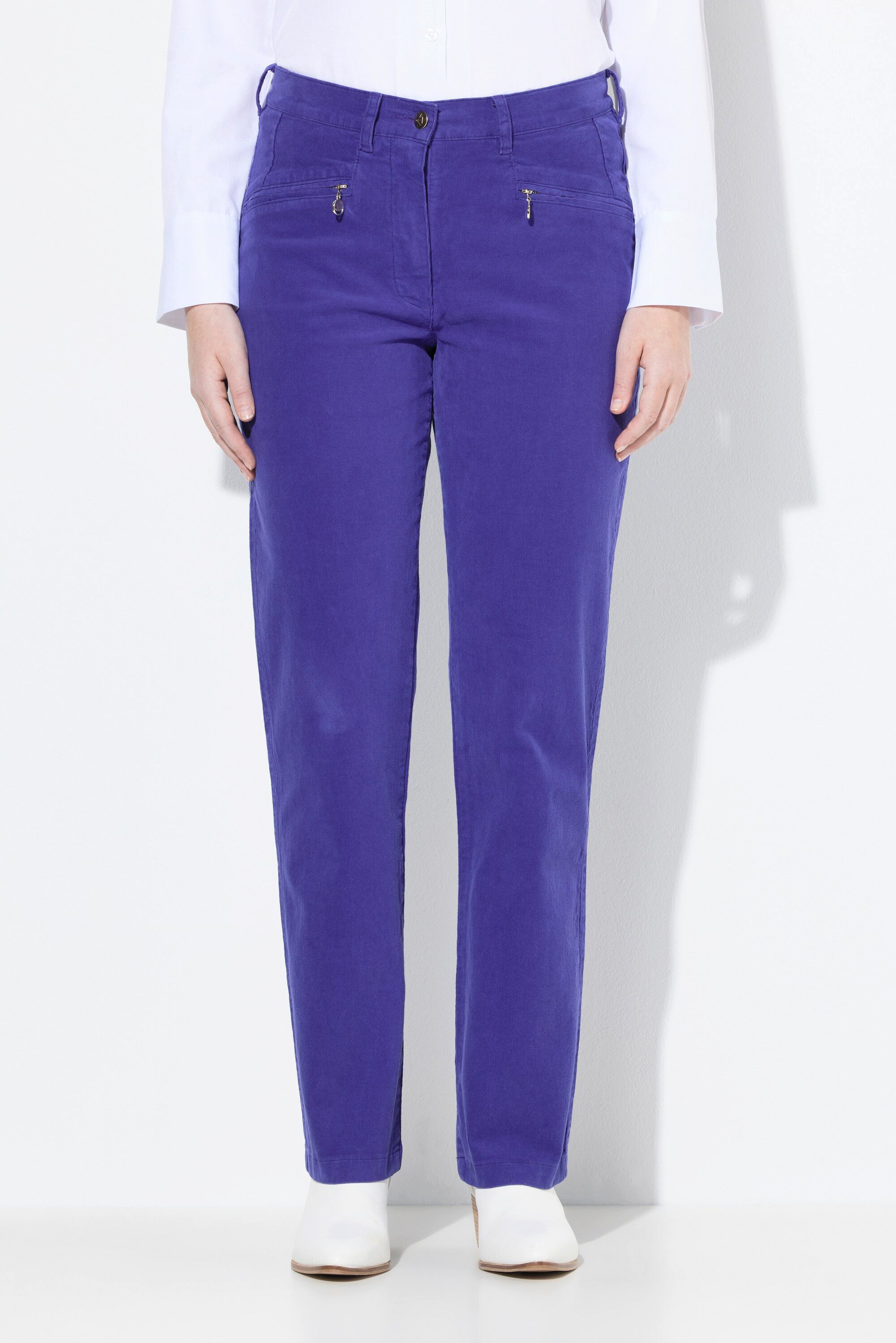 Ulla Popken Funktionshose Cordhose Mony Komfortbund Reißverschlusstaschen günstig online kaufen