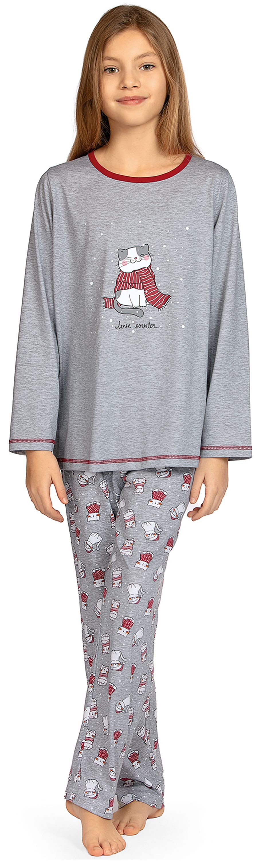 comtessa Schlafanzug Iceberg Buddies (Set, 2 tlg., 2-teilig) Mädchen Pyjama lang Langarm Baumwolle Winter