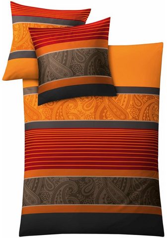 Nedidelis Wolke Patalynė Cambridge in Gr. 135x200 arba 155x220 cm Mako-Satin 2 vnt. dryžuota  Patalynė iš medvilnė Patalynė su Paisley-Design
